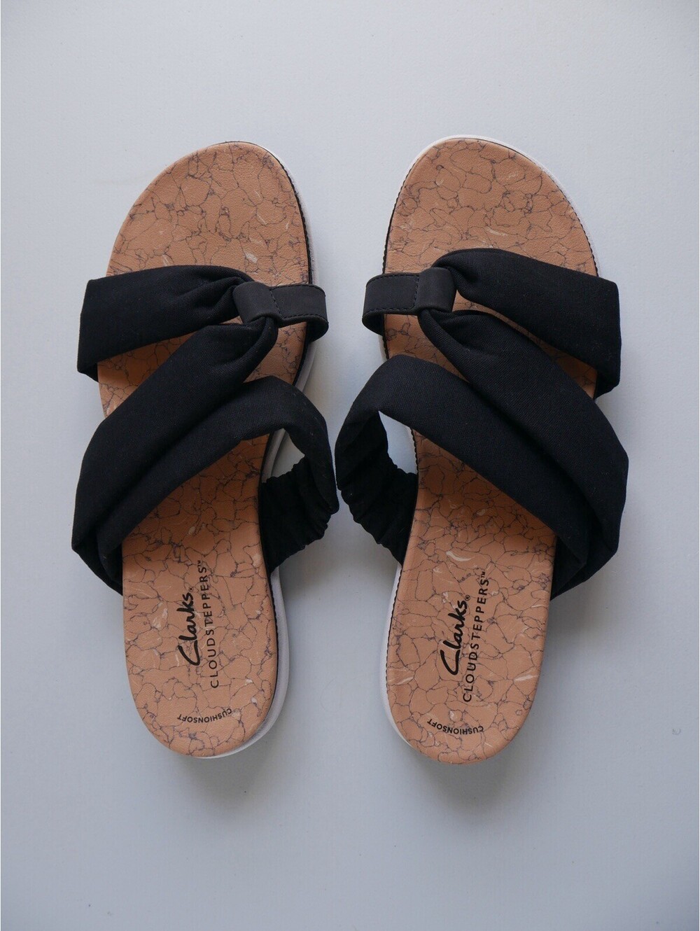 Clarks Eliza Skip Sz US 8.5 M EU 39.5 Women's Slide Sandals Slip-On Style Black